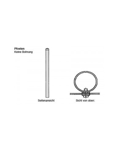 Pfosten ⌀ 2"-Zaunhöhe 300 cm-meinzaun.ch
