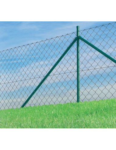60cm hoher Maschendrahtzaun grün beschichtet-Geflecht Grün beschichtet-meinzaun.ch